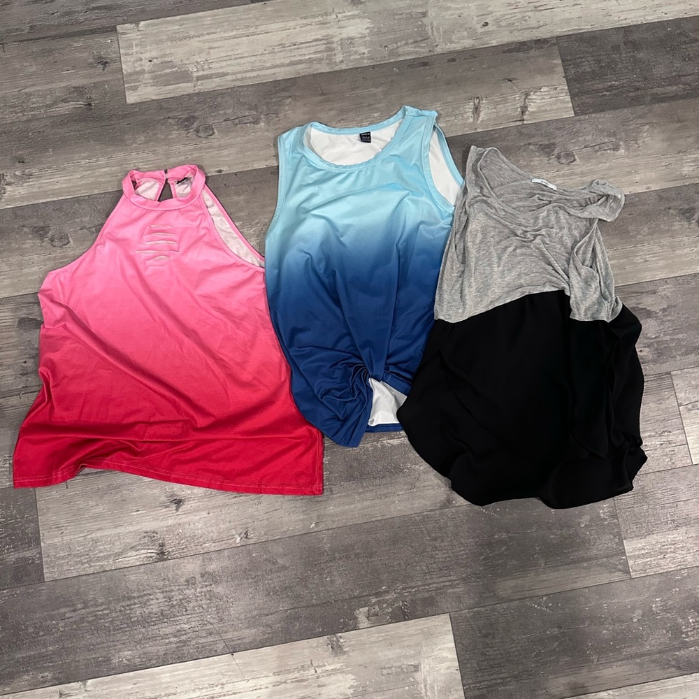 Multiples Pink, Blue, and Gray Women's Tops
